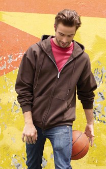 Zipped hooded sweatshirt