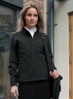 Ladies black soft shell jacket