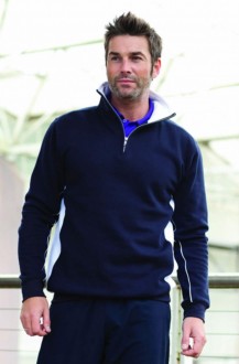 Navy/White zip neck sweatshirt