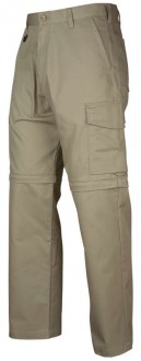 Khaki - zip off trousers